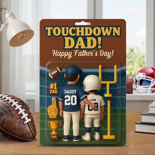 Discover Touchdown Mom/Dad! - Personalized Football Custom Acrylic Block Plaque