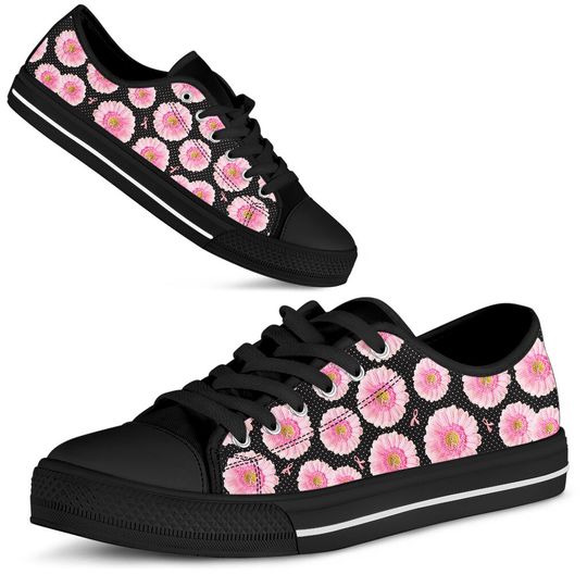 Discover Breast Cancer Daisy Breast Cancer Awareness Low Top Shoes