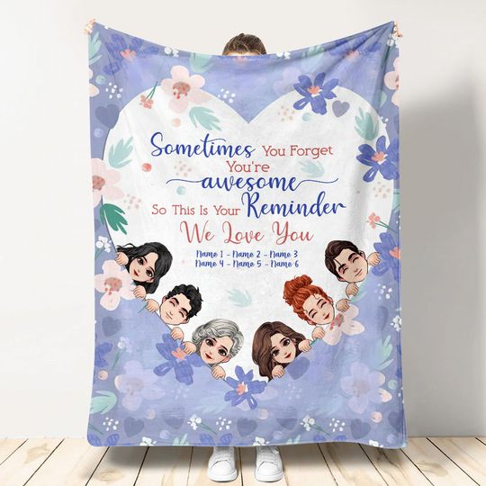 Discover You Are Awesome - Gift for mom, grandma - Personalized Blanket
