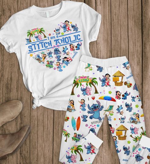 Discover Stitchh T-Shirt And Pants, I Am A Stitchh Aholic Shirt