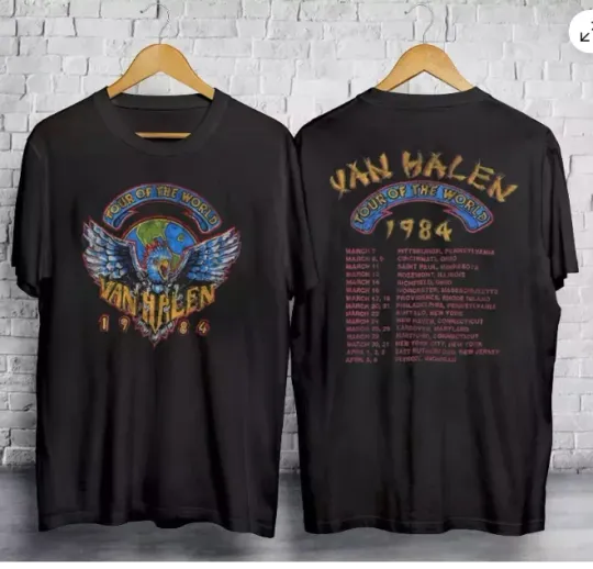 Discover Vintage 1984 van World Tour Monsters of Rock T-Shirt