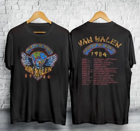 Discover Vintage 1984 van World Tour Monsters of Rock T-Shirt