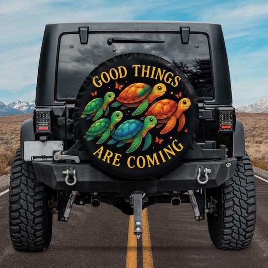 Discover Good Things Are Coming Spare Tire Cover,