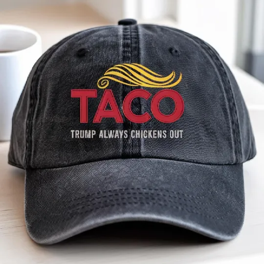 Discover Trump Taco Trade Cap, Embroidery Trump Always Chickens Out Vintage Cap