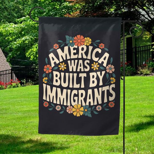 Discover America Was Built By Immigrants Flag ice Flag