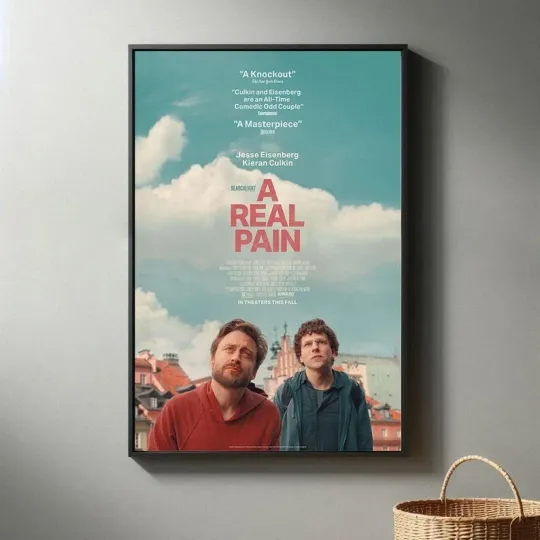 Discover A Real Pain Movie Poster High Quality Print I 2024 Movie Poster