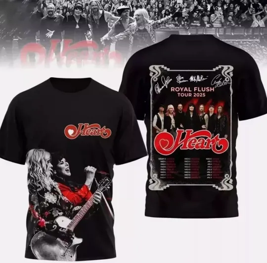 Discover Heartttt Royal Flush Tour 2025 3D T-Shirt