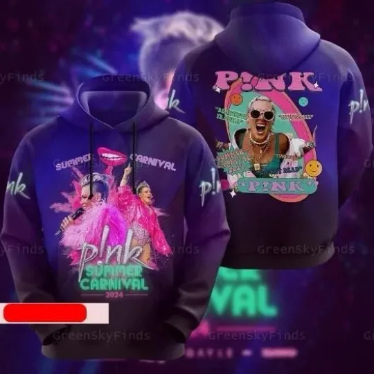Discover cute Pink Singer Summer 2024 Tour Hoodie 3d new hoodie printed all 3d