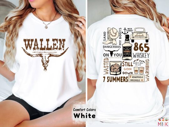 Discover Wallen 865 Whiskey Shirt, Country Music Lyrics Tee