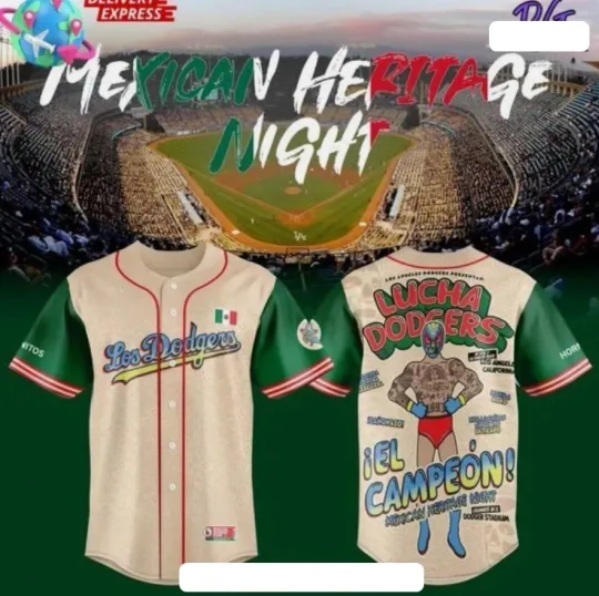 Discover Losangele Mexican Heritage Night 2025 Baseball Jersey