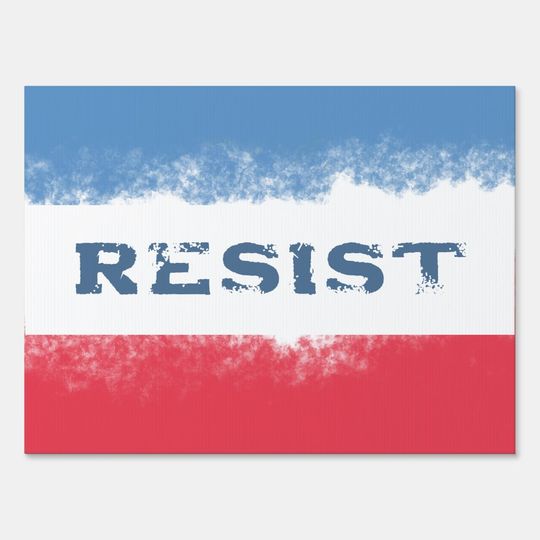 Discover Patriotic Resist Button Political Yard Signs