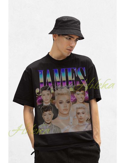 Discover James Charles Retro Shirt, James Charles Homage Tshirt, James Charles Fan