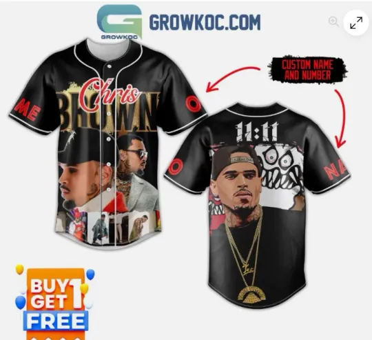Discover 1111 Tour Best Of Chris Brown Personalized Baseball Jersey