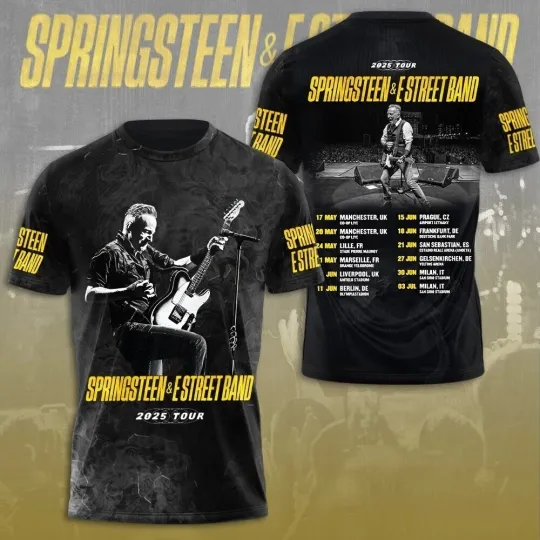 Discover Bruce Springsteen And The E Street Band Tour 2025 3D T Shirt