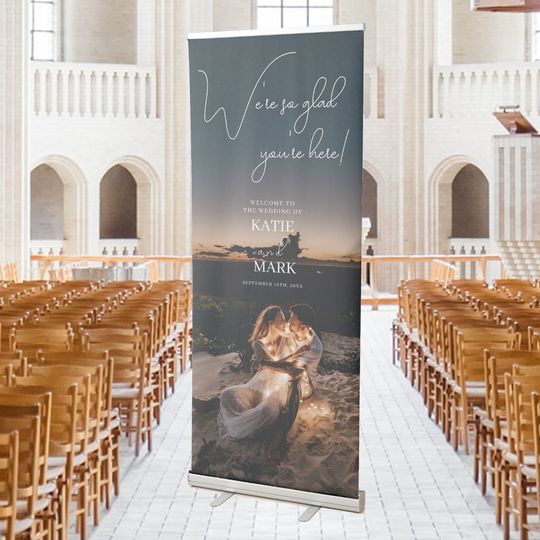 Discover Welcome To Our Wedding Full Photo Sign Banner
