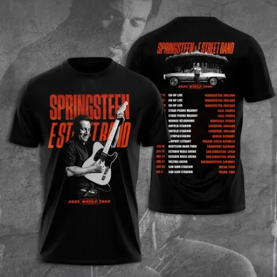 Discover Bruce Springsteen & E Street Band 2025 World Tour 3D T-Shirt