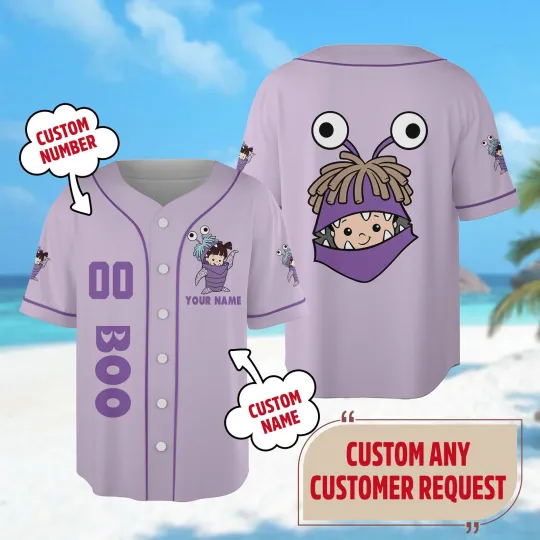 Discover Personalized Boo Monsterss Incc Baseball Jersey