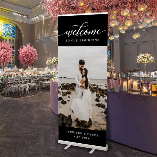 Discover Wedding Welcome Sign Retractable Banner Template