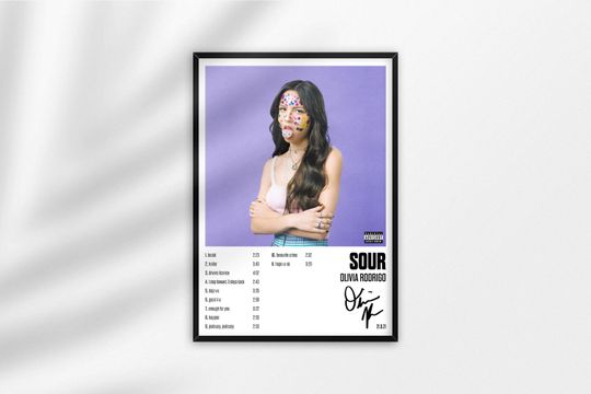 Discover Olivia Rodrigo Sour Album Cover Poster