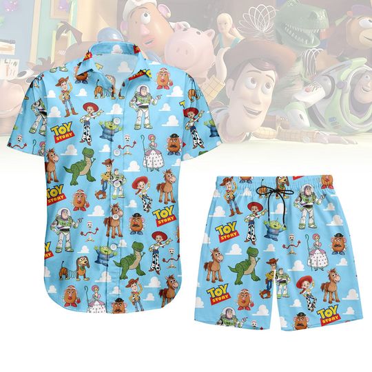 Discover toy stories Blue Hawaiian Shirt, Buzz Woodyy Shirt and Shorts