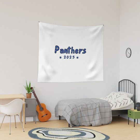 Discover Panthers Mascot, Spirit Wear for Students Tapestry