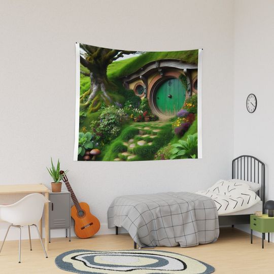 Discover New Zealand Fantasy Hobbiton Tapestry