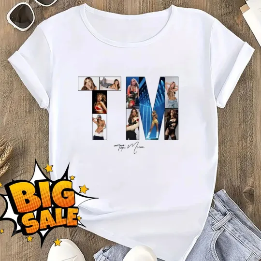 Discover Tate Mcrae Graphic T-shirt, Tate Mcrae Miss Possessive Tour 2025 1 sided T-Shirt