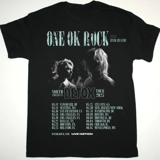 Discover ONE OK ROCK DETOX European Tour 2025 Gift For Fan T-shirt