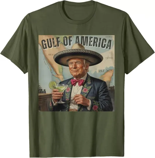 Discover Vintage Trump Gulf Of Us America 2025 Cinco De Mayo Mexico Unisex T-Shirt