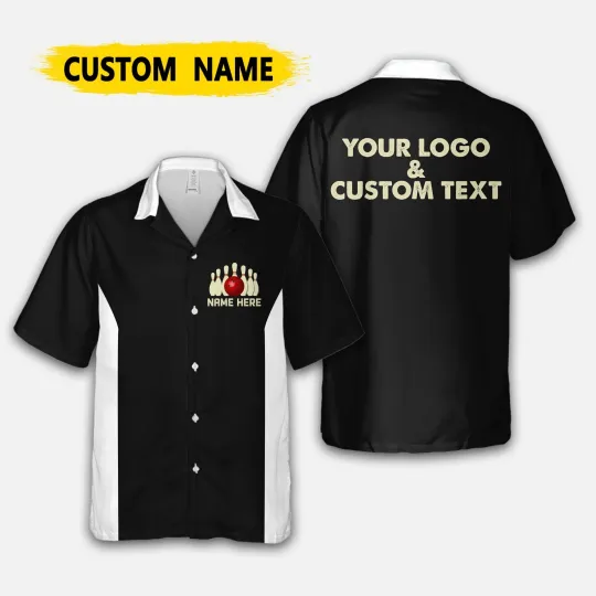Discover Personalize Bowling Shirt Vintage Strike Custom Name Bowling Hawaiian Shirt
