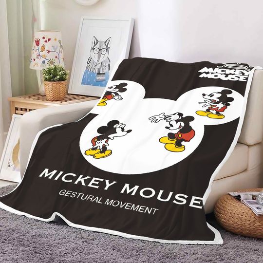 Discover Mickeyy And Minne Anime Plush Furry Blankets
