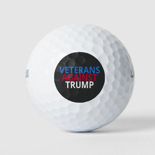 Discover Anti-Trump - Veterans Against Trump Golf Balls