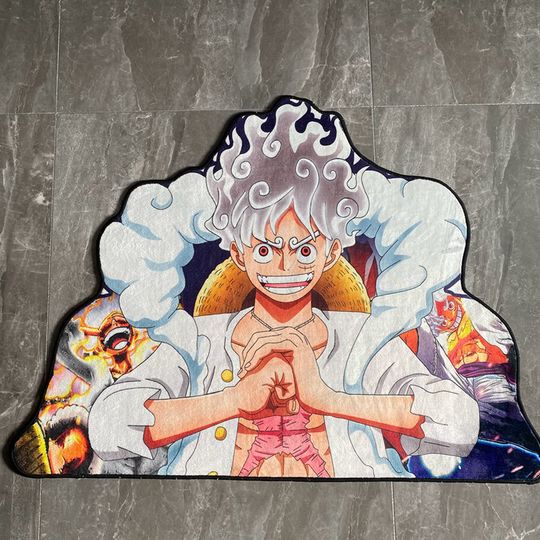 Discover Anime One Piece Luffy Gear 5 Irregular Shape Rug