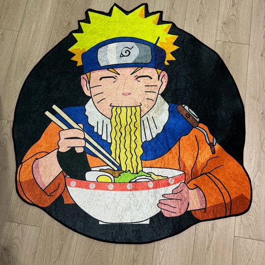 Discover Anime Narutoo Sasuke Eat Noodle Irregular Birthday Gift Mats Area Manga Rugs