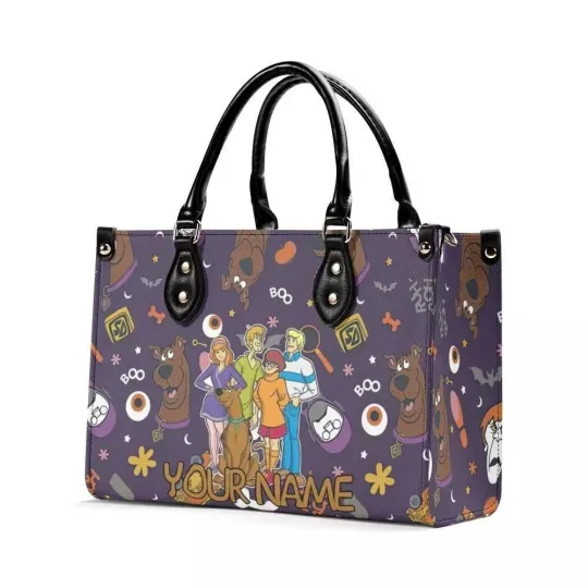 Discover Personalized Scooby Doo Dog Leather Handbag, Scooby Doo Lovers Leather Bag Gift