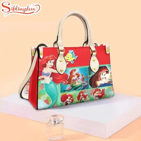 Discover ArielI Disneyy Princess Characters Christmas Cartoon Women Leather Handbag
