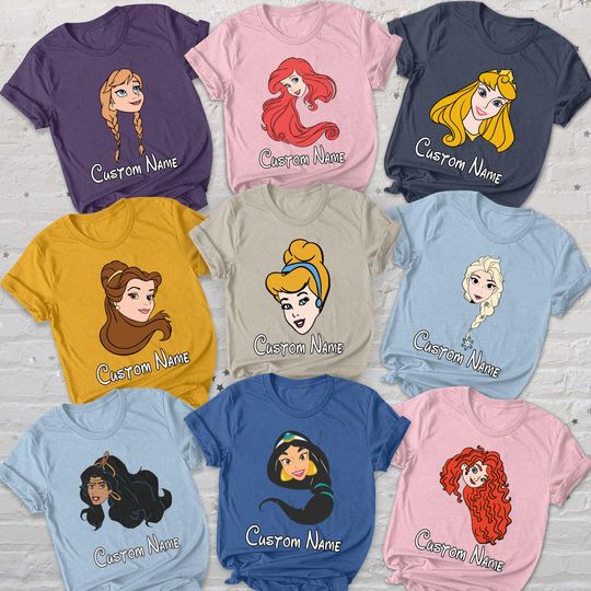 Discover Personalized Disneyyy Princess Squad Shirt, Disneyyland Princess Characters