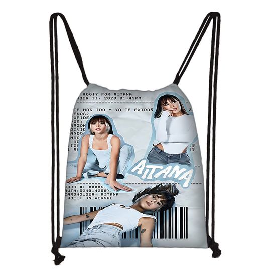 Discover Child Printed Drawstring for S-SingerS A-Aitana Drawstring Bag