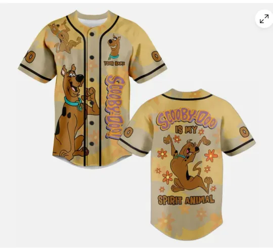 Discover Personalized Scooby Doo Is My Spirit Animal 3D Baseball Jersey