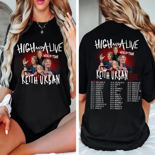 Discover Keith Urban High and Alive Tour 2025 Shirt, Keith Urban 2025 Shirt