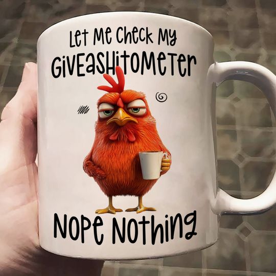 Discover Funny Mug - Let Me Check My Giveashitometer Nope Nothing - Fun Gifts For Coworkers, Friends, Family - Personalized Mug