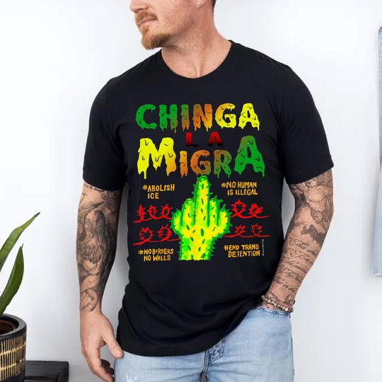 Discover Chinga la Migra Unisex Heavy weight tee shirt Mexican pride shirt