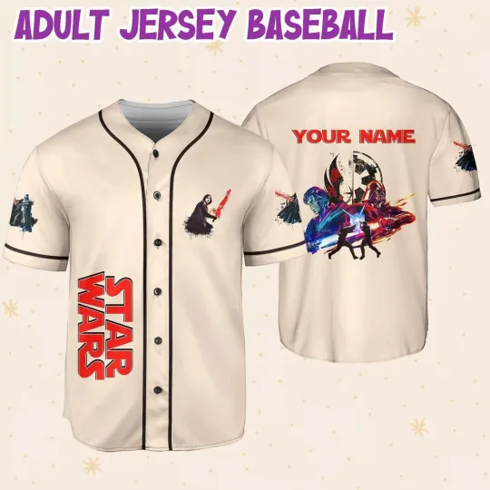 Discover Personalized Starr Warss Disturbance In The Force 3D BASEBALL JERSEY SHIRT