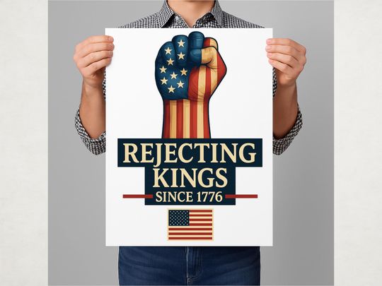 Discover Anti Trump Protest Sign Rejecting Kings Since 1776  sign, No Kings in America Protest Sign