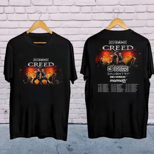 Discover Creed Band 2025 Tour Summer of ’99 Tour Shirt, Creed Band Fan Gift