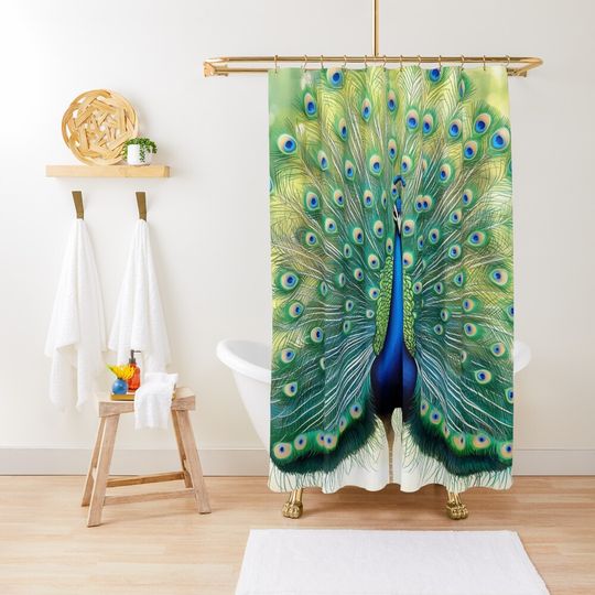 Discover Peacock's Pride Shower Curtain