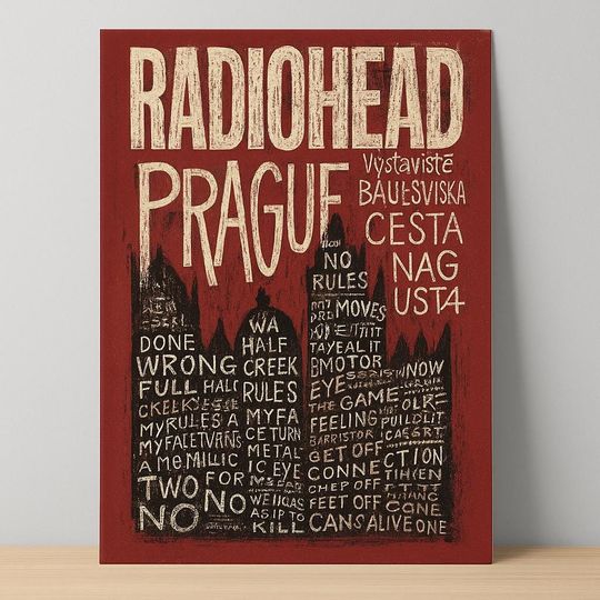 Discover Radiohead "Prague" Poster, Home Decor Gifts