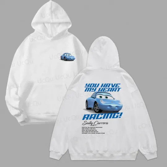 Discover 2025 The carss Lightningg McQueenn&SALLY Summer Hoodie