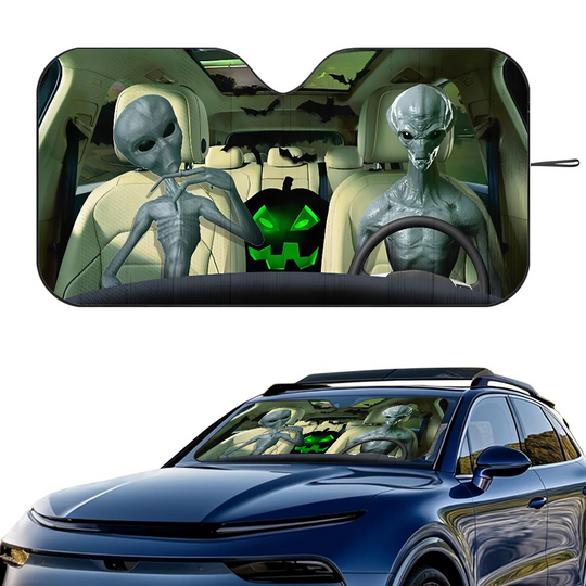 Discover Alien Family Car SunShade