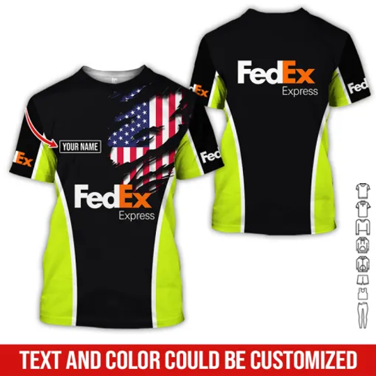 Discover Personalized Name FedEx Express 3D All Over Printed T-Shirt UI461